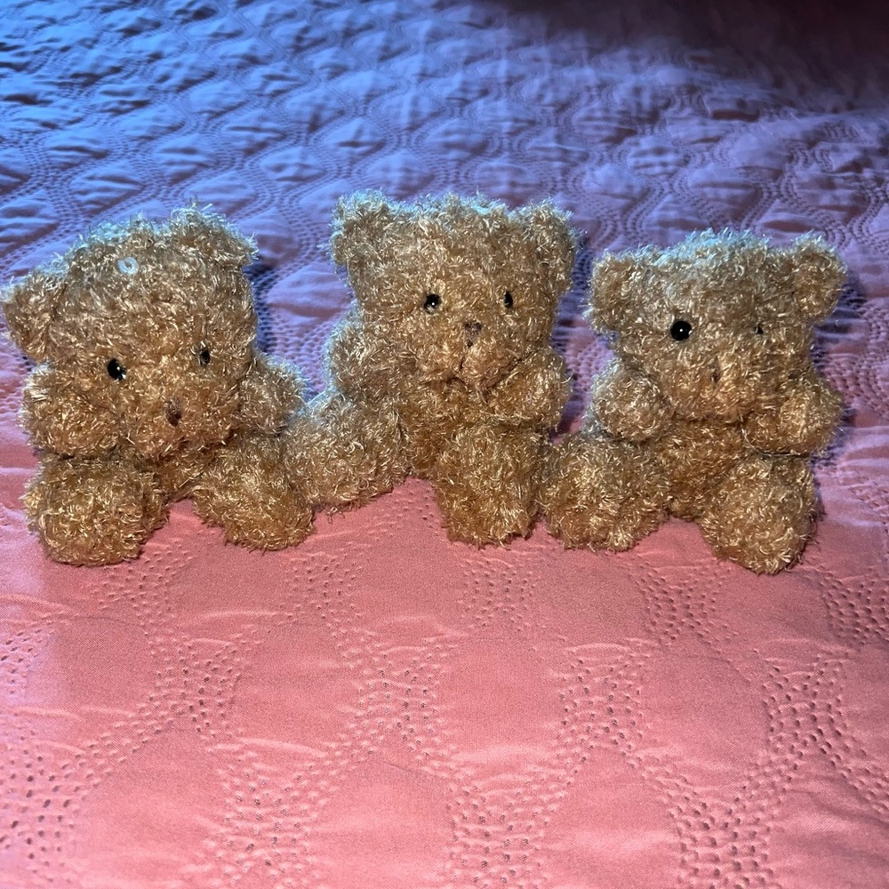 Mini Teddy Bear Set Ornaments Center Piece Decorations - Picture 1 of 5